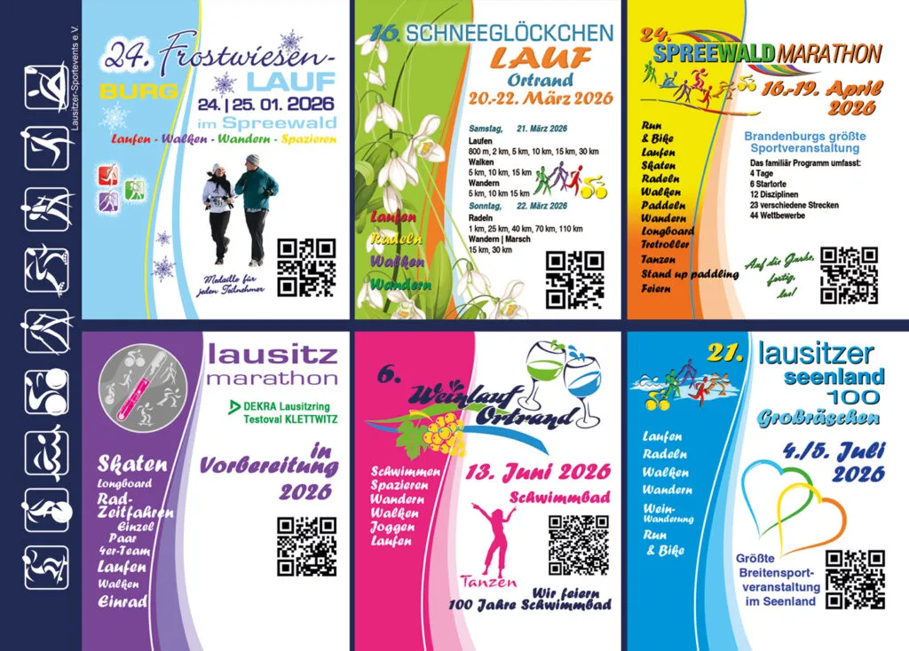 Jahresflyer 2026 der Lausitzer Sportevents