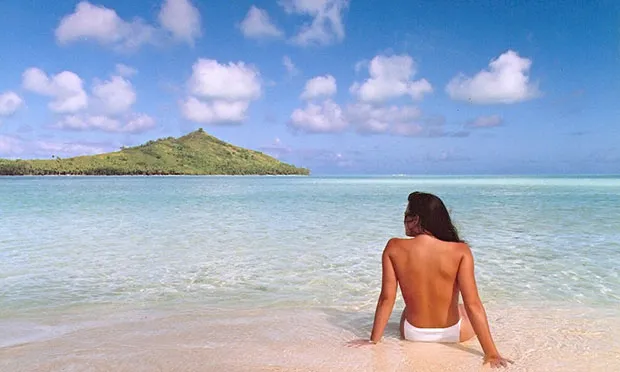 Jennifer in Bora-Bora, das erste jemals mit Photoshop bearbeitete Bild