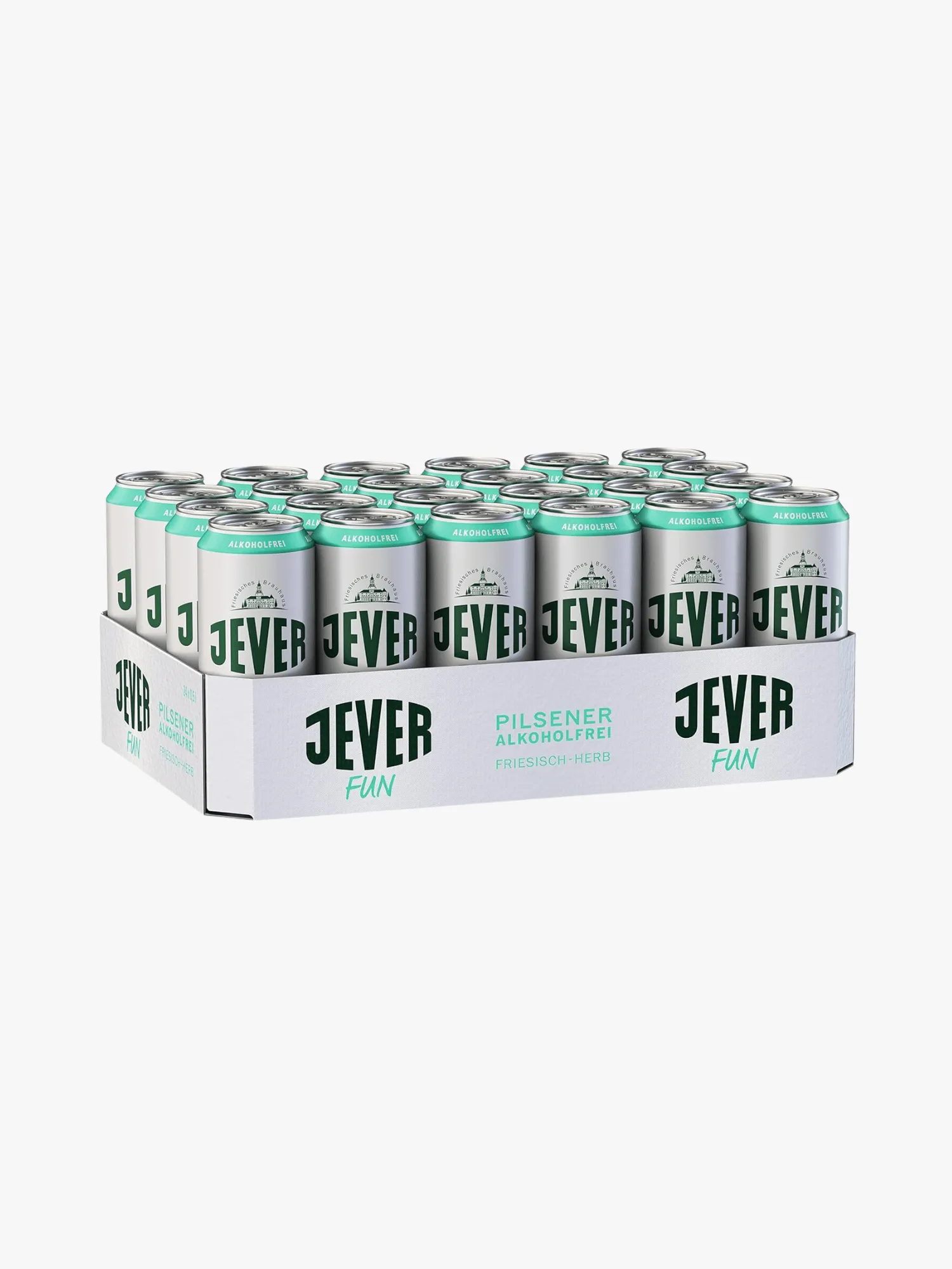 Jever Fun Alkoholfreies Bier in der schlanken Flasche, bekannt für seinen friesisch-herben Geschmack