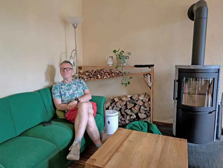 Kaminzimmer im Biohotel, ein gemütlicher Rückzugsort