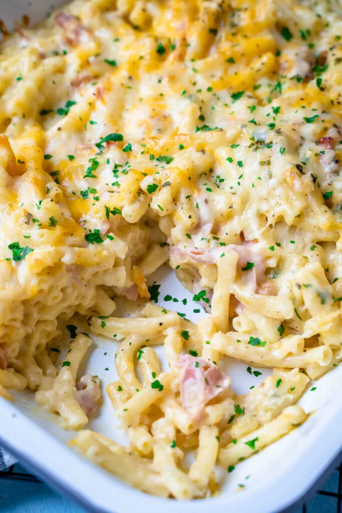 Käse Schinken Maccaroni aus dem Ofen