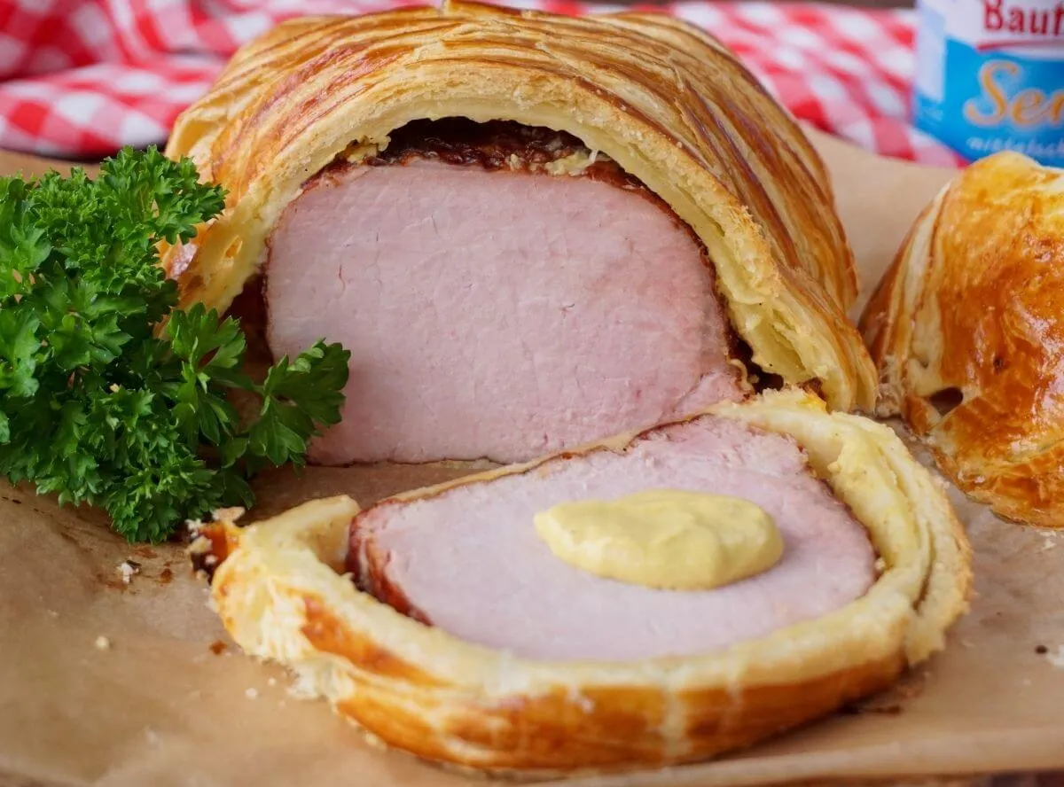 Kassler im Blätterteig