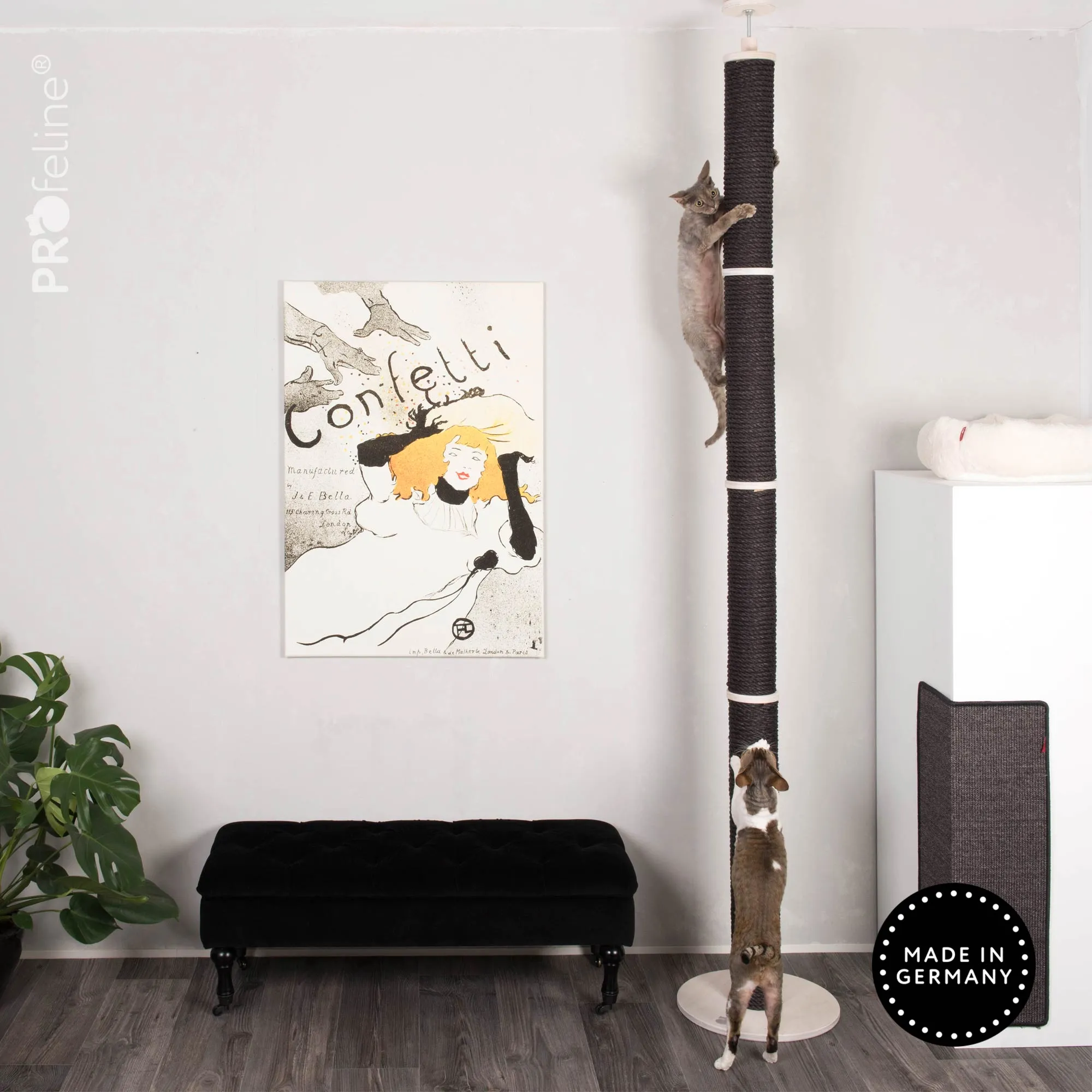 Katzen Klettersäule schwarz