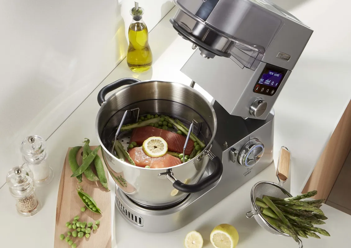 Kenwood Cooking Chef XL Connect: Küchenmaschine zum Kochen und Dämpfen von Fisch und Gemüse