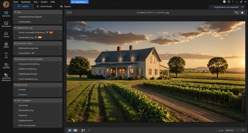 KI-gestützte Bildbearbeitung mit PhotoDirector