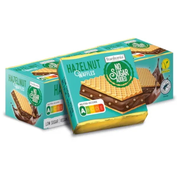 Knusprige Frankonia Haselnusswaffeln ohne Zuckerzusatz