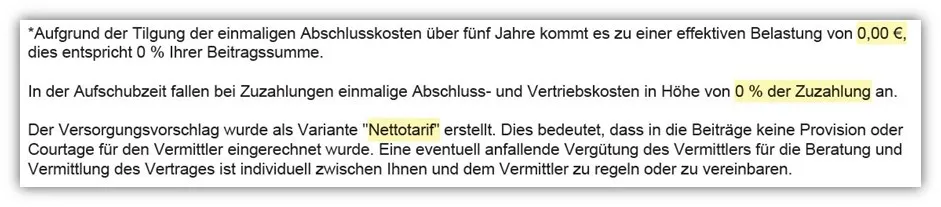 Kosten Nettopolice LV 1871