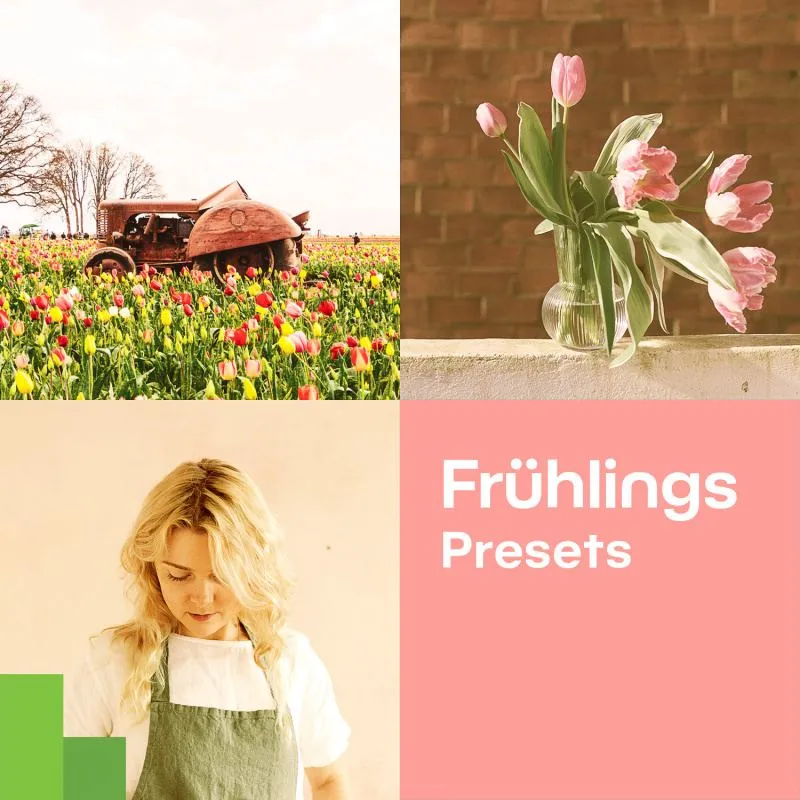 Kostenlose Frühlings-Presets von Zoner Photo Studio für helle und pastellfarbene Bilder