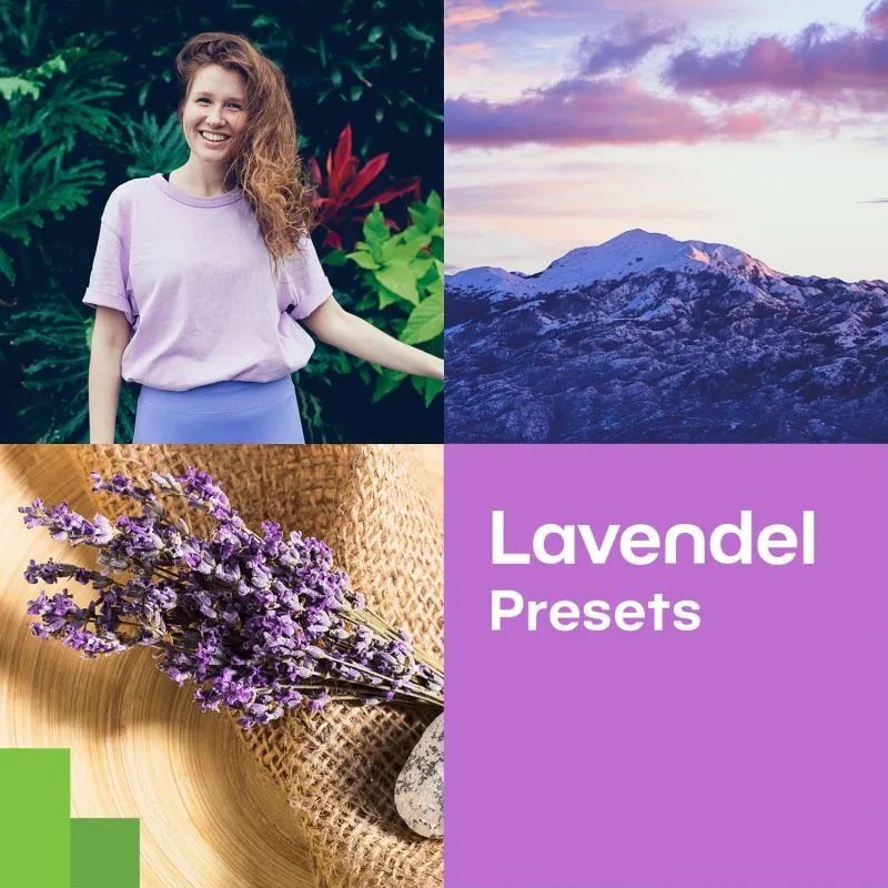 Kostenlose Lavendel-Presets von Zoner Photo Studio für frische Blau- und Lilatöne