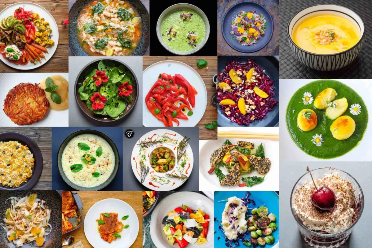 Kreative vegetarische Komposition