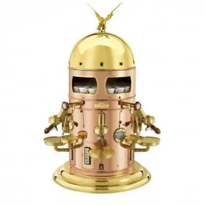 Kupferfarbene Elektra Belle Epoque Kaffeemaschine im Vintage-Stil