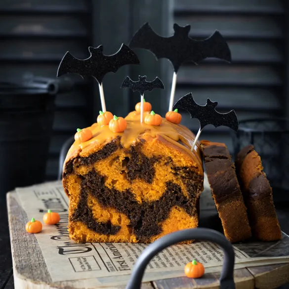 Kürbis Schokoladen Marmor Kuchen | Happy Halloween