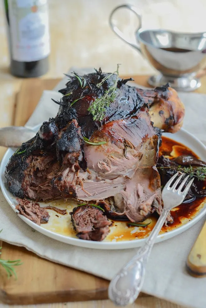 Lammbraten mit Honig und Thymian