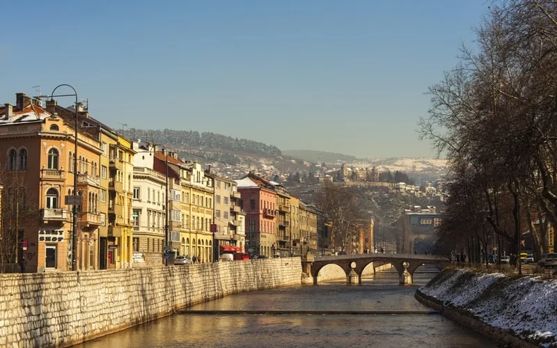 Lateinerbrücke in Sarajevo, Bosnien-Herzegowina