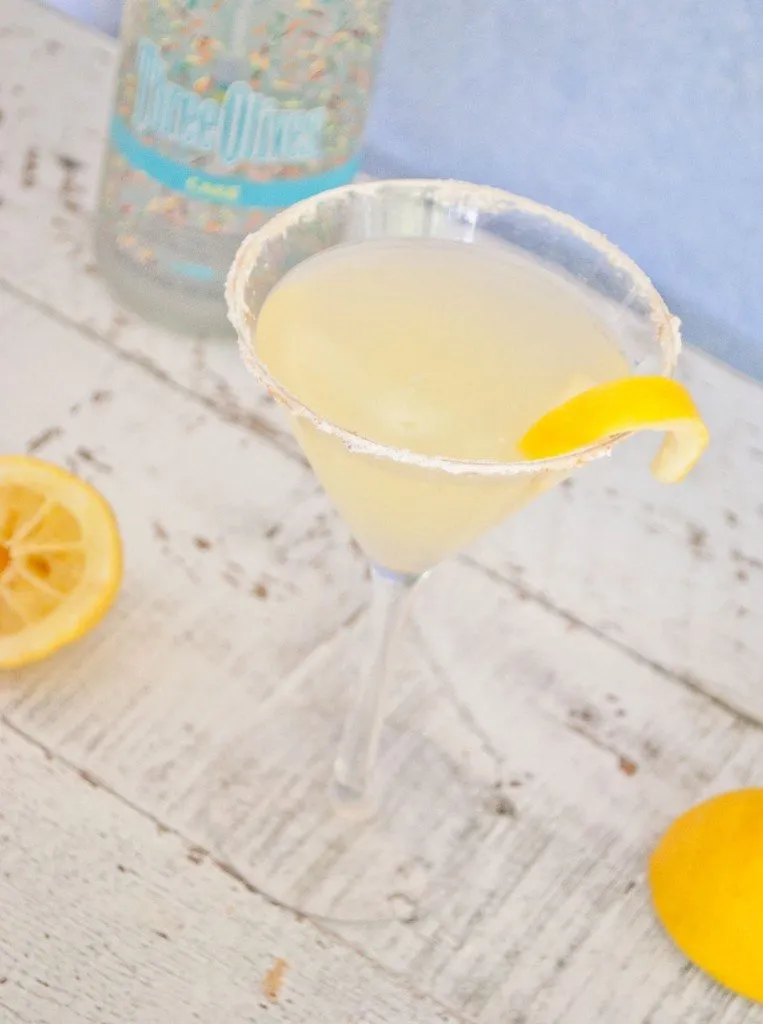 Lemon Square Martini overhead shot