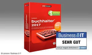 Lexware Buchhalter 2017 Benutzeroberfläche mit übersichtlichem Dashboard und Navigationsleiste für Buchführungsprozesse.