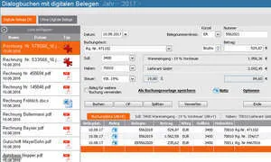 Lexware Buchhalter 2017 Software zeigt die Verwaltung elektronischer Belege im digitalen Posteingang für eine papierlose Buchhaltung.