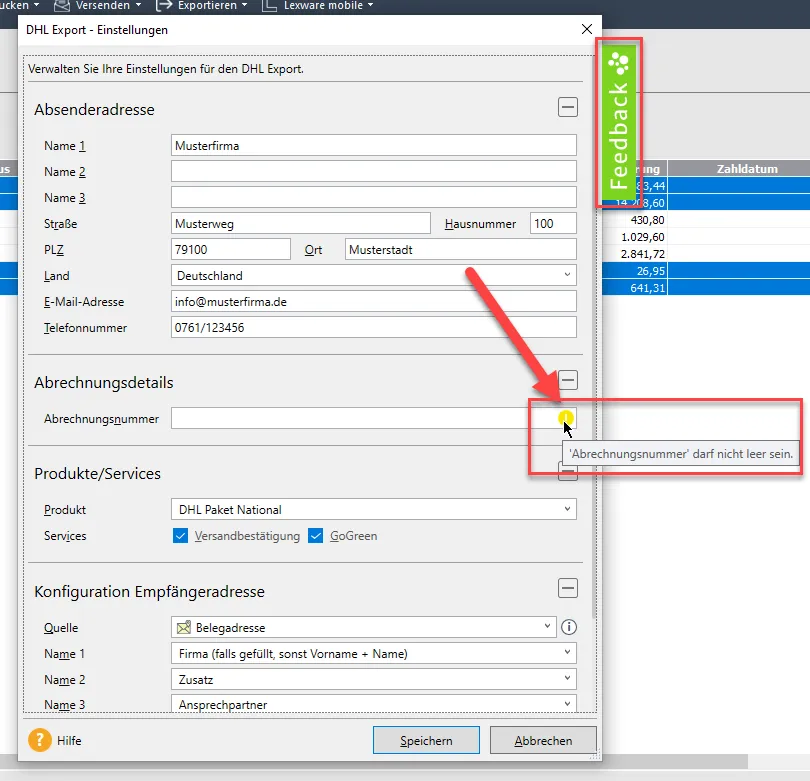 Lexware Faktura+Auftrag 2024: Effizienter DHL-Export für den Paketversand