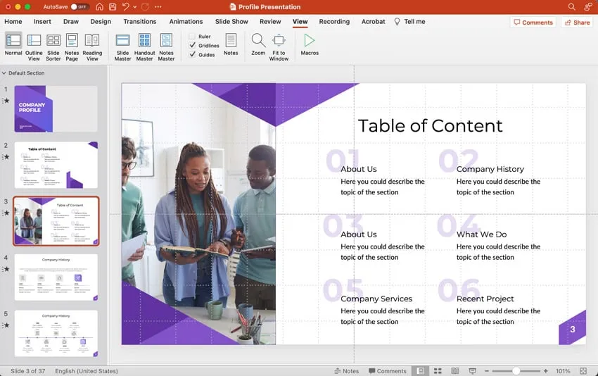 Lineale und Rasterlinien in PowerPoint, unerlässlich für pixelgenaue Ausrichtung