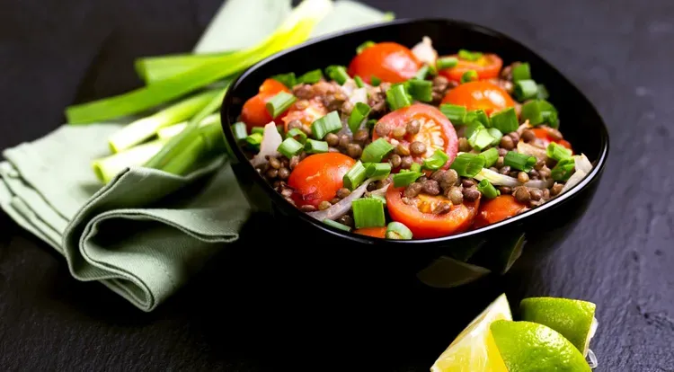 Linsen-Salat mit Quark