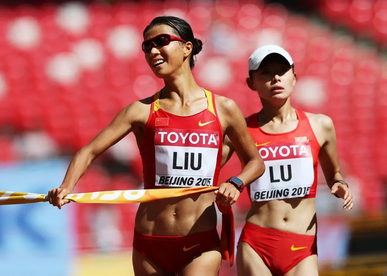 Liu Hong beim 20-Kilometer-Gehen, Weltrekord, China