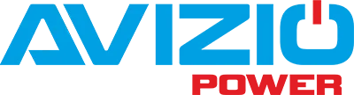 Logos von Avizio CCTV und Avizio Power