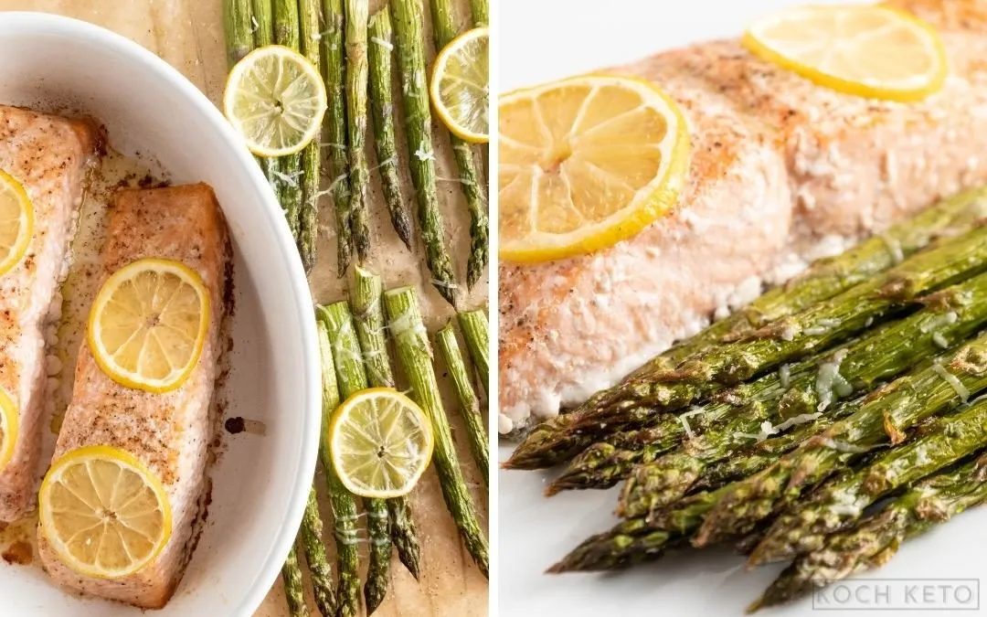 Low Carb Lachs mit Ofen-Spargel
