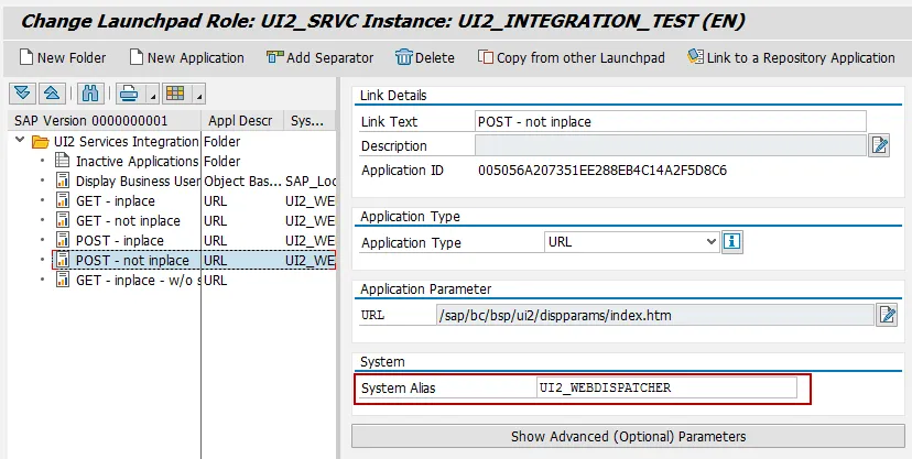 LPD_CUST Konfiguration für System-Alias in SAP SM59