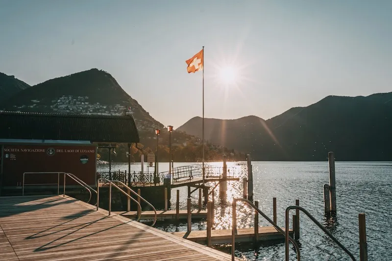 Luganer See Bootssteg