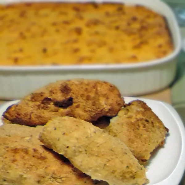 Lydias fertig gebackenes Hähnchen Cordon Bleu mit Kartoffelgratin