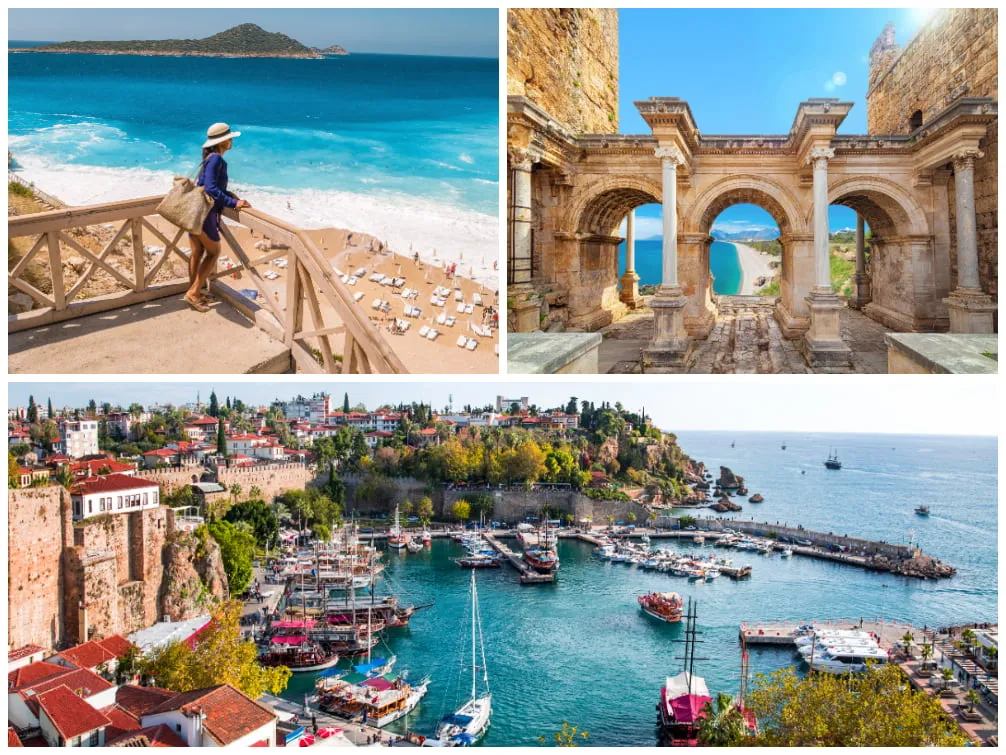 Lykische Küste, Hadrianstor in Antalya und Hafen von Antalya