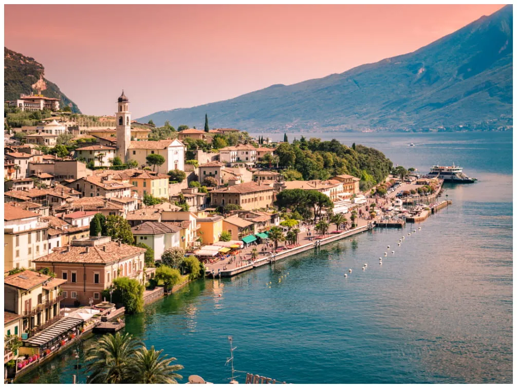 Malerische Ansicht von Limone sul Garda am Gardasee