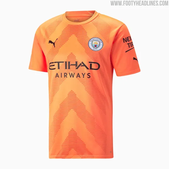 manchester city torwarttrikot 22 23 orange puma design