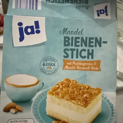 Mandel-Bienenstich mit süßer Kruste