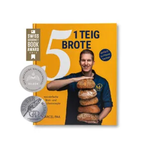 Marcels preisgekröntes Backbuch "1 Teig – 5 Brote" als unverzichtbare Ressource im Marcel Paa Shop