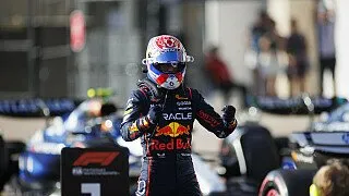 Max Verstappen feiert seine Pole Position nach dem F1-Qualifying in Austin