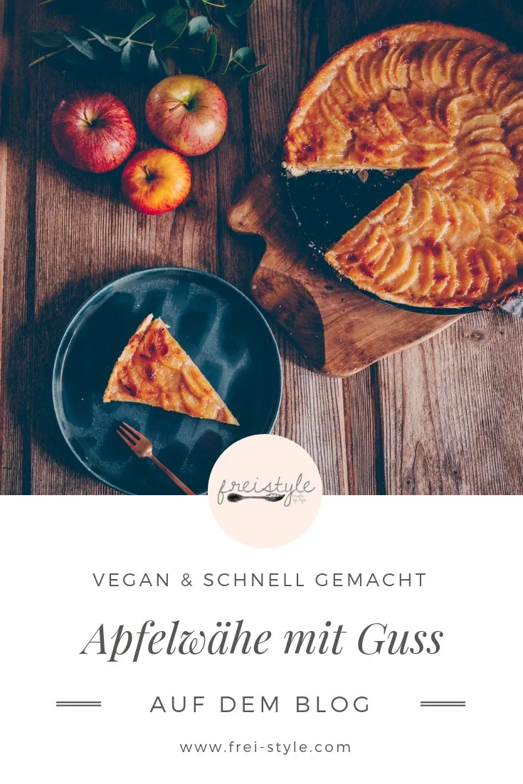 Mehrere ansprechende Bilder von Apfelwähen, einige ganz, andere angeschnitten, die zum Nachbacken inspirieren.
