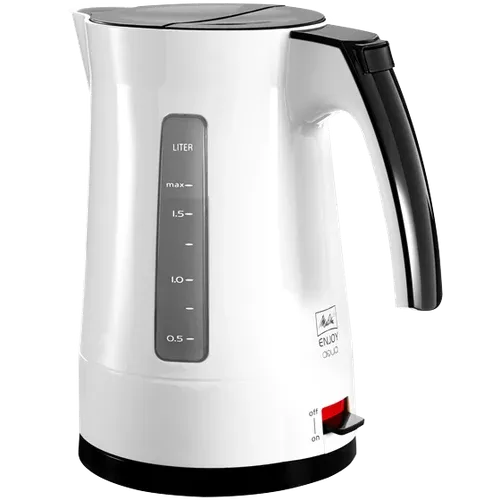 Melitta Enjoy Aqua Wasserkocher in Weiß, ein stilvolles und günstiges Gerät im Outlet.