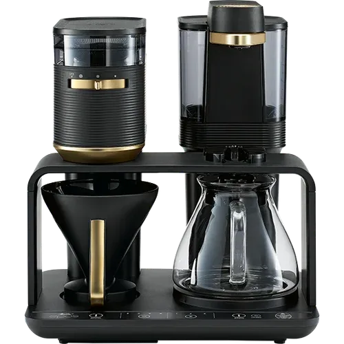 Melitta EPOS® Filterkaffeemaschine mit Mahlwerk in Schwarz-Chrom