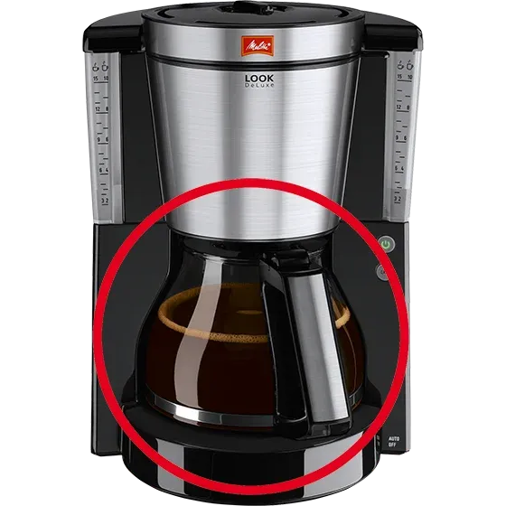 Melitta Ersatzglaskanne 1011-06/-08 in elegantem Schwarz