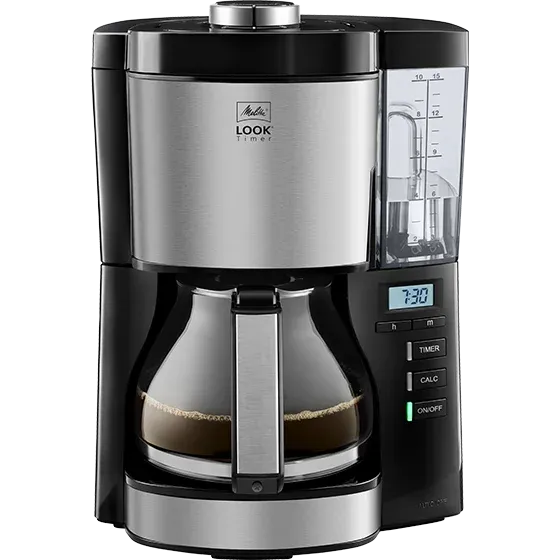 Melitta LOOK Timer Filterkaffeemaschine in Schwarz, elegant und modern