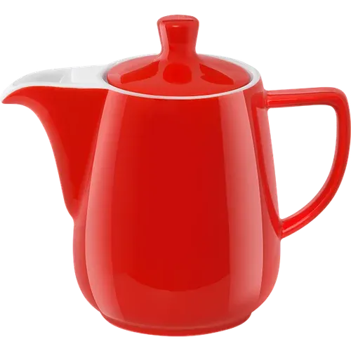 Melitta Pour Over Porzellankanne 0,6l in leuchtendem Rot, ein attraktives Angebot für manuelle Kaffeezubereitung.