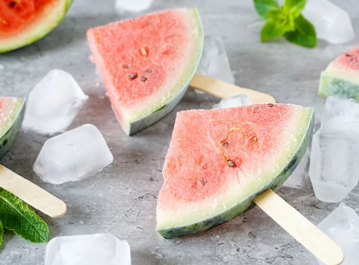 Meloneneis für das Baby selber machen, erfrischender Genuss