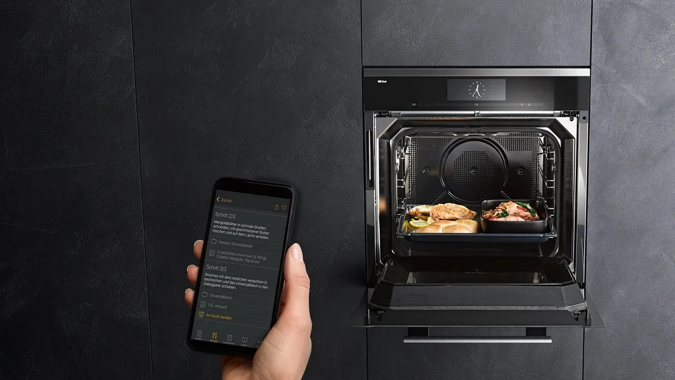 Miele Backofen mit Home Connect Steuerung, bedienbar über ein Smartphone