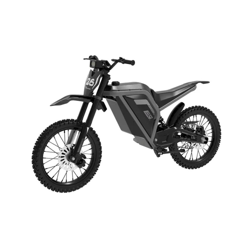 Modernes schnellladendes Elektromotorrad auf der Straße