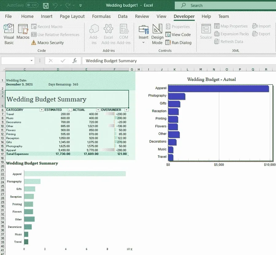 MS Excel Charting Tuturial ActiveX within your custom spreadsheet!
