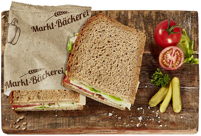 Nachhaltig verpackte Vesperbrote mit Käse