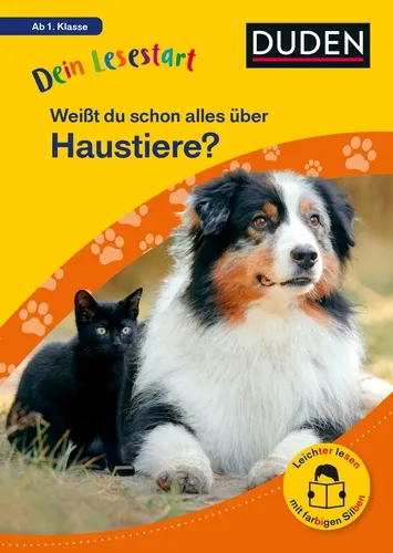 Nahaufnahme des Covers eines Kinderbuches, das sich mit faszinierenden Fakten über verschiedene schöne Haustiere beschäftigt und zum Entdecken einlädt