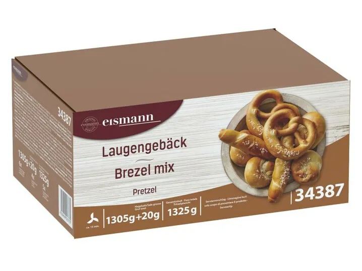 Nahaufnahme einer perfekt gebackenen Laugenbrezel mit goldbrauner Kruste, grobem Hagelsalz und dem typischen, weichen Inneren, symbolisch für deutsches Bäckerhandwerk.