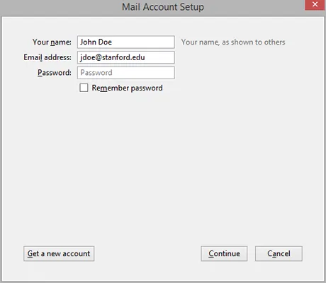 Namen und E-Mail-Adresse eingeben